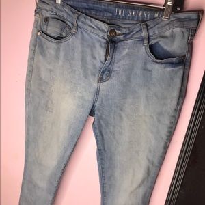 Skinny blue jeans